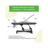Fortis 5 ERGO masszázsasztal, elektromos lábvezérlés - szürke