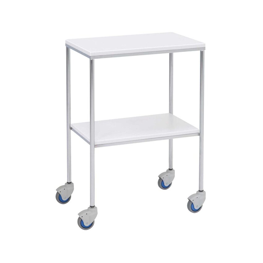 Műszerasztal – 2 polc (PVC) – 60x40x80 cm