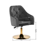 4Rico bársonyfotel QS-BL14G - szürke