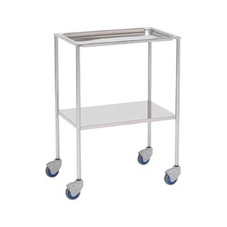 Műszerasztal – 2 polc – 60x40x80 cm – Tál alakú polc a tetején