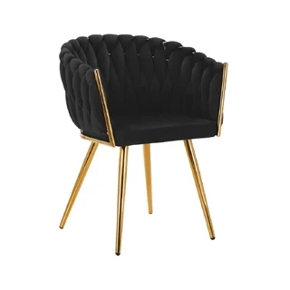 4Rico Bársony Sminkfotel QS-GW06G - Fekete