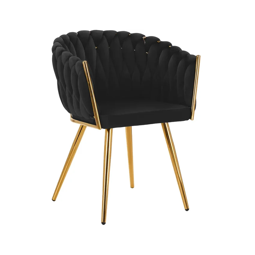4Rico Bársony Sminkfotel QS-GW06G - Fekete