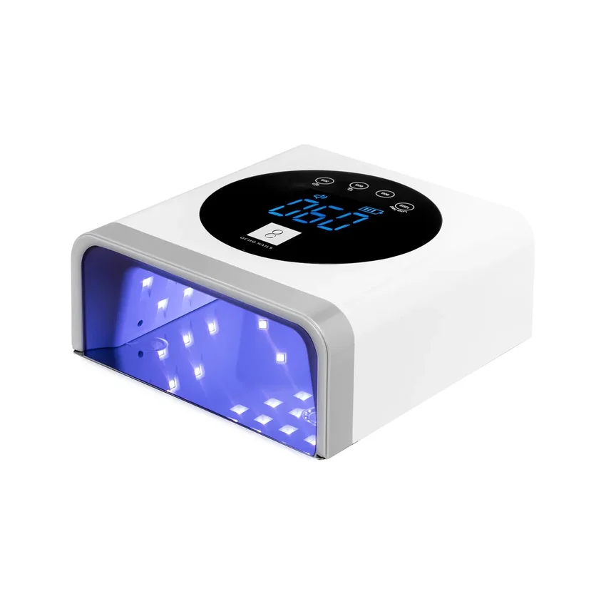 UV lámpa LED körömre OCHO NAILS X22 72W vezeték nélküli fehér tükrös talppal