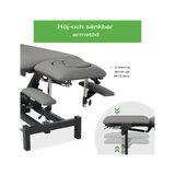 Fortis 5 ERGO masszázsasztal, elektromos lábvezérlés - szürke