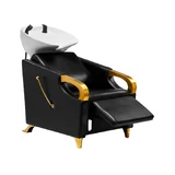Samponos szék C019G - Fekete, ergonomikus