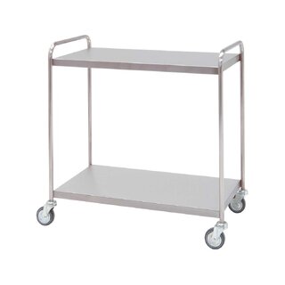 Rozsdamentes acél elosztókocsi – 2 polc – 95x55x95 cm