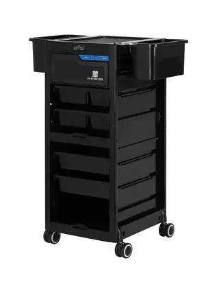 Gabbiano fodrászkocsi UV sterilizálóval 68UV fekete