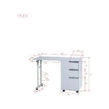 Összecsukható körömasztal - Plex