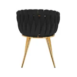 4Rico Bársony Sminkfotel QS-GW06G - Fekete