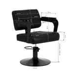 Hair System Jet latte fodrászszék fekete