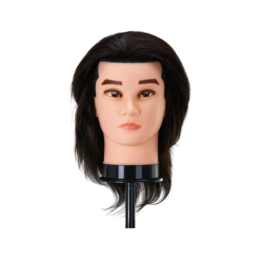 Fodrászképző fej - WZ3 hajképző fej, természetes haj, 1. szín, 20 cm hosszú