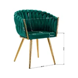 4Rico Bársony Sminkfotel QS-GW06G - Zöld