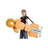 Prestige K012 pneumatikus emelésű masszázsfotel, kék