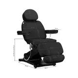SILLON CLASSIC elektromos tetoválószék, 3 motorral, fekete