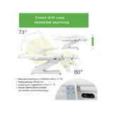 Kozmetikai kezelőszék, elektromos Elara PRO 6P - fehér
