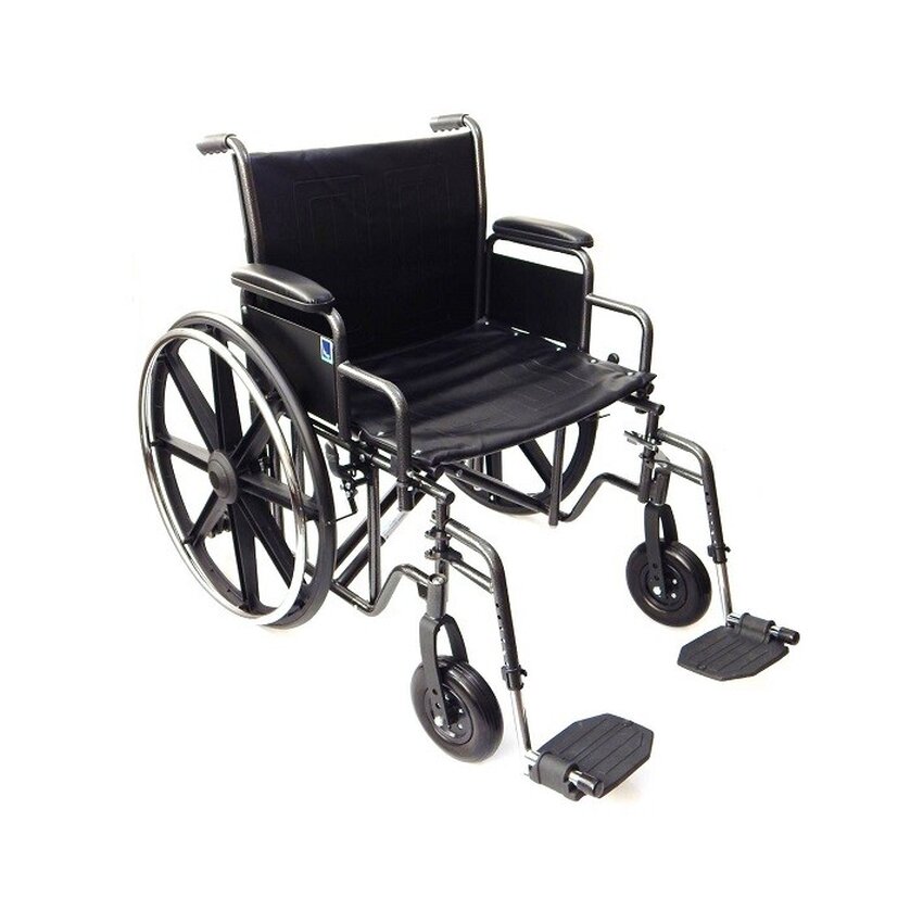 Extra széles kerekesszék 56 cm-es megerősített vázzal – Teherbírás: 225 kg