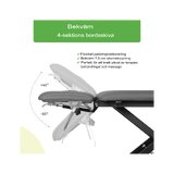 Evero Cross X4 ERGO lábboltozat kezelőasztal - szürke