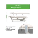 Optima elektromos kezelőasztal - Fehér