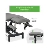 Fortis 4 ERGO kezelőágy, elektromos magasságállítással - szürke