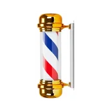 Barber Pole világító lámpa fodrászhoz BB-02 arany nagy