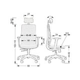 Irodai szék ergonomikus ZN-807-B - Fekete
