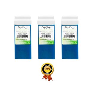 3x Depilflax 100 szőrtelenítő gyanta tekercs azulénnel 110g
