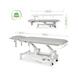 Fortis 4 ERGO masszázsasztal elektromos kézi vezérléssel - világos szürke