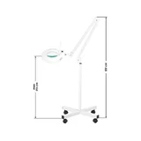 S4 LED nagyító lámpa + állvány kerekekkel