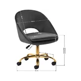 Bársony forgószék QS-MF18G - szürke